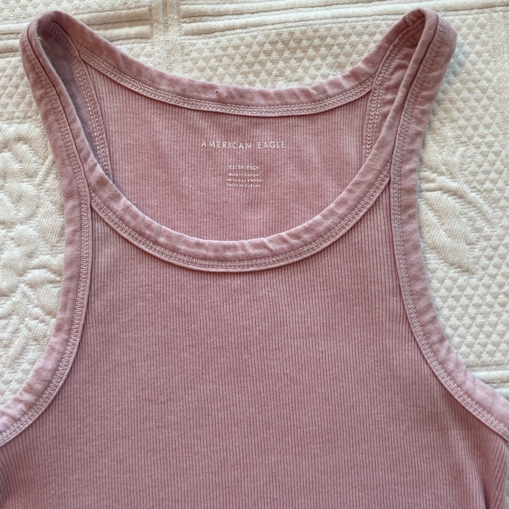 AE True Tank Top Ribbed Icy Lavender Purple XS - Picture 4 of 9